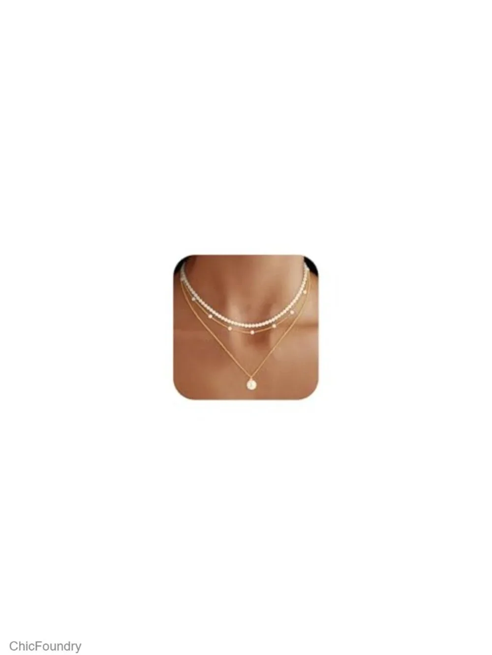 Pearl Necklace Set for Women, 18K Gold Plated Choker, Bridal Gift